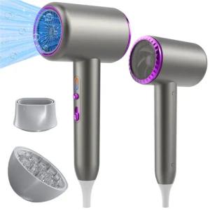 walkbee Haartrockner Ionic-Haartrockner, Leistungsstark Föhn Ionen Dry & Style Hairdryer, 2400,00 W, Schnelltrocknen,2 Geschwindigkeit/3 Temperaturstufen + Abkühlstufe, für Frauen Lockiges Haar, Zuhause, Salon, Reisen