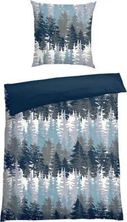 Schiesser Wendebettwäsche "Smilla inspiriert von schneebedeckter Winterlandschaft", Made in Green
