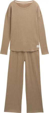 TOM TAILOR Damen Loungewear-Set, braun, Uni, Gr. L/40