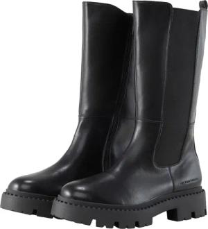 TOM TAILOR Damen Gefütterte Stiefel, schwarz, Uni, Gr. 40