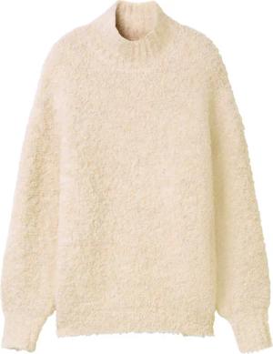 TOM TAILOR Damen Lockerer Bouclé Pullover, braun, Uni, Gr. XXL