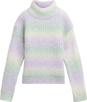 TOM TAILOR Mädchen Cropped Strickpullover mit Farbverlauf, blau, Farbverlauf, Gr. 128/134