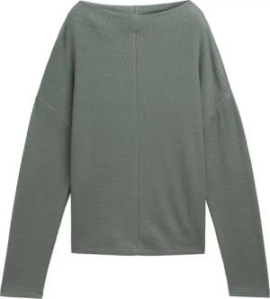 TOM TAILOR Damen Sweatshirt mit Struktur, grün, Uni, Gr. XXL