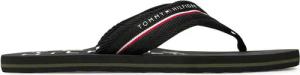 Tommy Hilfiger Zehentrenner Web Beach Sandal FM0FM05340 Schwarz