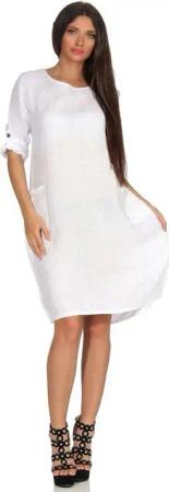 Mississhop Sommerkleid Leinenkleid Damenkleid 100% Leinen M.306
