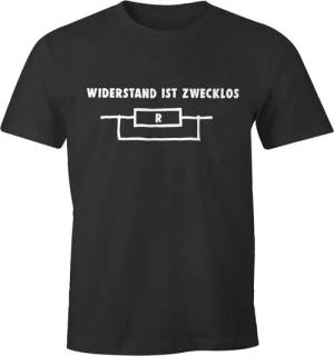 MoonWorks Print-Shirt Widerstand ist zwecklos Shirt Herren T-Shirt mit Print