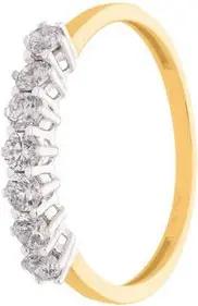 Suzan Gold Goldring Sisi Ring, Gelbgold 375, Weißgold 375, Zirkonia-Steine
