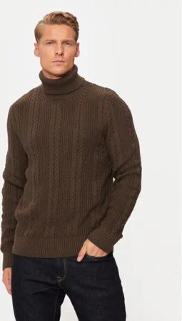 Jack&Jones Rollkragenpullover 12261441 Braun Regular Fit