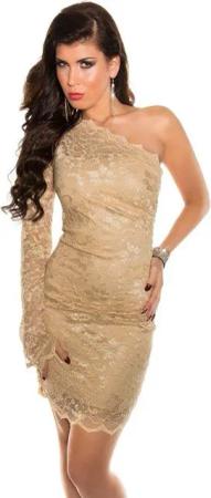 Koucla One-Shoulder-Kleid Abendkleid, Partykleid Minikleid Kleid Damen