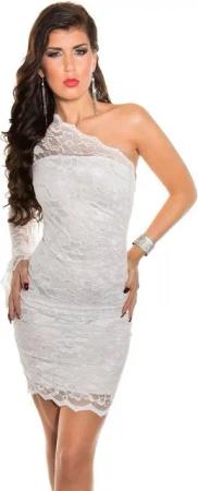 Koucla One-Shoulder-Kleid Abendkleid, Partykleid Minikleid Kleid Damen