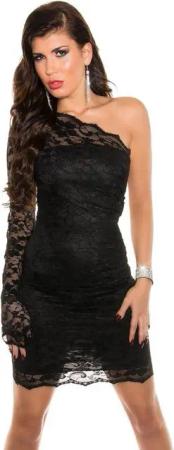 Koucla One-Shoulder-Kleid Abendkleid, Partykleid Minikleid Kleid Damen