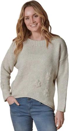 Zhrill Strickpullover NINA mit gestrickten Blumen