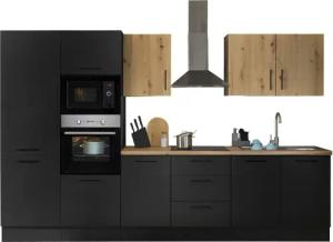 BASIC by Balculina Küchenzeile "Turin", Breite 330 cm, wahlweise mit E-Geräten