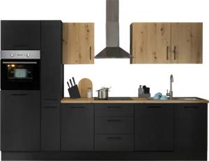 BASIC by Balculina Küchenzeile "Turin", Breite 310 cm, wahlweise mit E-Geräten