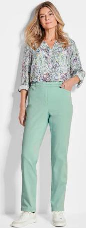 Schlupfhose LOUISA aus Baumwoll-Satin - mint - Gr. 205 von Goldner Fashion
