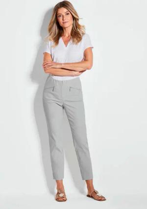 7/8-Bengalinhose LOUISA - stein - Gr. 205 von Goldner Fashion