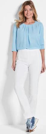 Pflegeleichte Bengalinhose CARLA - weiß - Gr. 195 von Goldner Fashion