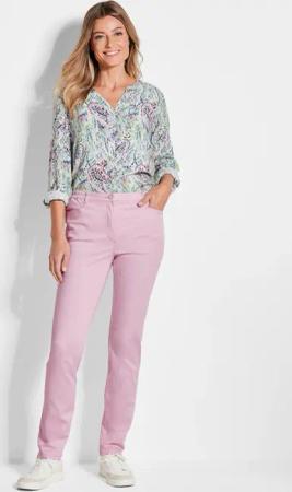 Satin-Baumwollhose LOUISA COMFORT+ - rosé - Gr. 44 von Goldner Fashion