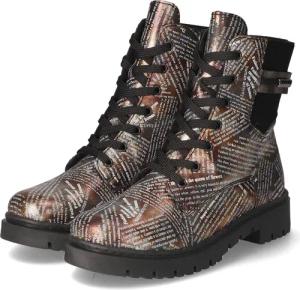 Rieker Schnürstiefeletten für Damen - Gr. 41 - schwarz - Synthetik