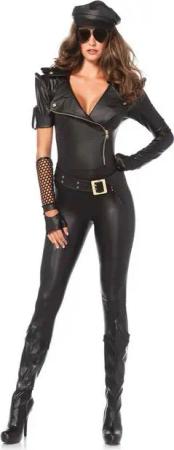 Leg Avenue Kostüm Bikerin, Verführerisches Outfit für die sexy Rockerbraut