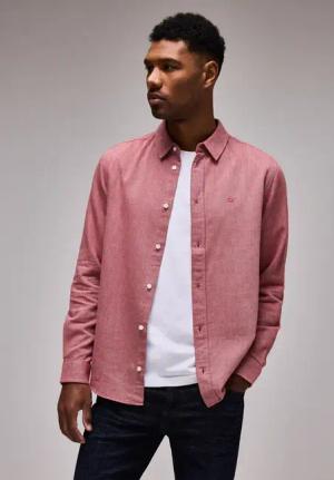 Street One MEN Männer Two Tone Flannelhemd in Rot, Gr: L