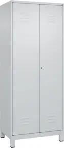 C+P Schwarz-Weiß-Spind Classic PLUS, 2 Abteile, 1850x800x500mm, 7035/7035 Verschluss Zylinderschloss
