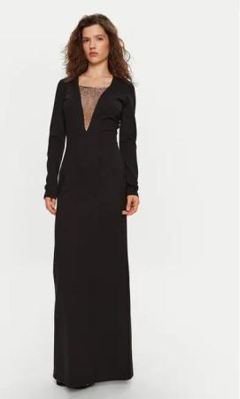 STAUD Abendkleid Kris R24P2194PT Schwarz Slim Fit