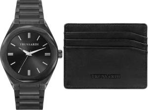Trussardi Uhr und Kartenetui Set R2453156007 Schwarz