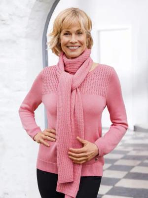 Pullover mit Schal Wohlfühlstrick