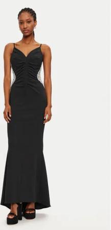 Rinascimento Abendkleid CFC0121948003 Schwarz Slim Fit