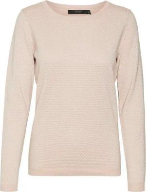 Vero Moda Rundhalspullover VMCARE SHINE LS O-NECK PULLOVER mit leichtem Glitzereffekt