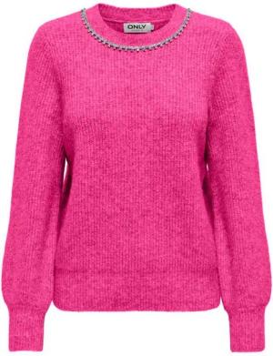 ONLY Rundhalspullover ONLGAIDA LIFE LS EMB O-NECK CC KNT