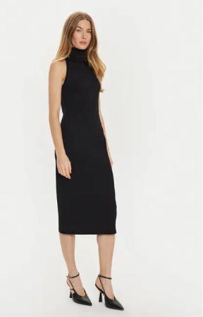 TWINSET Strickkleid 242TF3030 Schwarz Slim Fit