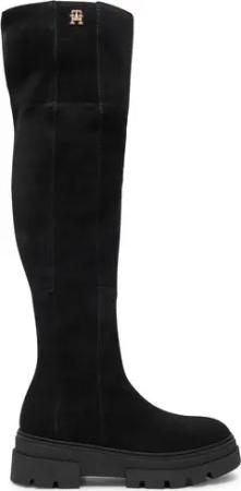 Tommy Hilfiger Overknees Suede Over-The-Knee Boot FW0FW08159 Schwarz