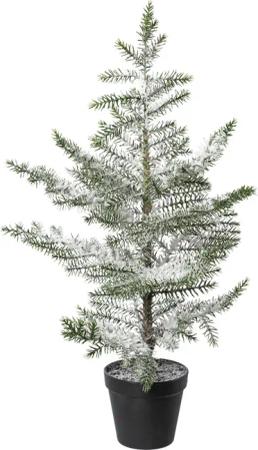 Creativ deco Künstlicher Weihnachtsbaum "Weihnachtsdeko, Zimmertanne im Topf, künstlicher Christbaum,Tannenbaum", beschneit, Höhe ca. 64 cm