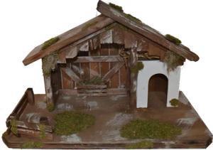Alfred Kolbe Krippe "Weihnachtsdeko", (1 tlg.), aus Holz, 50x25x30 cm, für Figuren bis 11 cm Höhe