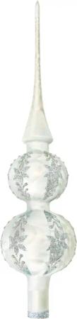 Krebs Glas Lauscha Christbaumspitze "KGL03383, Weihnachtsdeko, Christbaumschmuck", (1 tlg.), aus Glas, mit Dekor