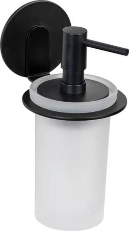 WENKO Seifenspender "Turbo-Loc Modell Bivio", Befestigen ohne Bohren, Aluminium-Halterung, 150 ml