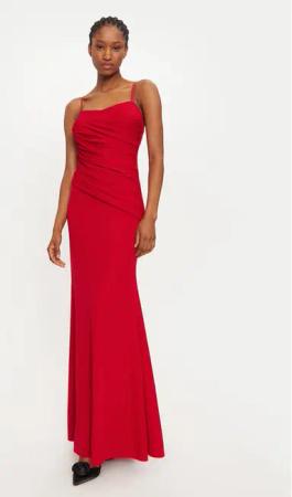 Rinascimento Abendkleid 1000768835394 Rot Slim Fit