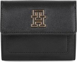Tommy Hilfiger Kleine Damen Geldbörse Th Timeless Med Flap W Bill AW0AW15258 Schwarz