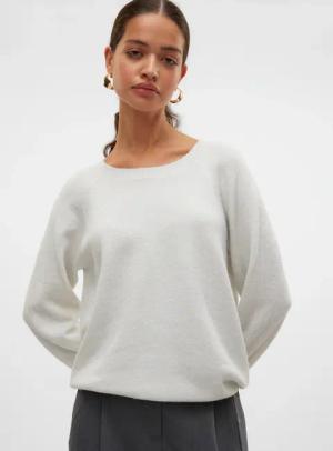 Vero Moda Rundhalspullover "VMDOFFYSHINE LS O-NECK BLOUSE REP NOOS"