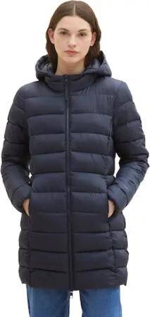 TOM TAILOR Denim Steppmantel, mit Reißverschlusstaschen