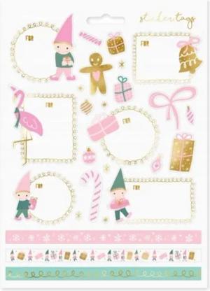 partydeco Sticker Weihnachtsaufkleber-Set "Elf": 27 Sticker, glänzend,für Geschenke