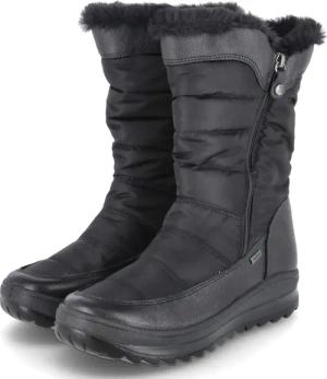 Beliana Winterboots für Damen - Gr. 41 - schwarz - Leder & Textil