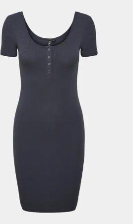 Pieces Kleid für den Alltag Kitte 17146324 Dunkelblau Slim Fit