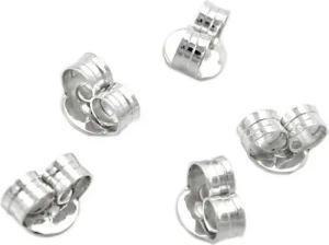 Schmuck Krone Magnetschließe 40 Butterfly Ohrsteckerschließe, 925 Silber, Silber 925