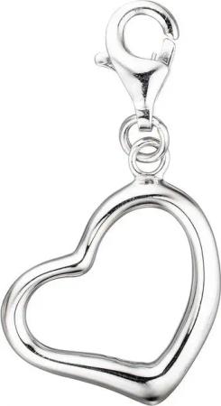Schmuck Krone Kettenanhänger Einhänger Herz aus 925 Silber rhodiniert, Silber 925