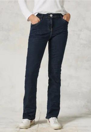 Cecil Damen Bootcut Jeans in Blau, Gr: 30