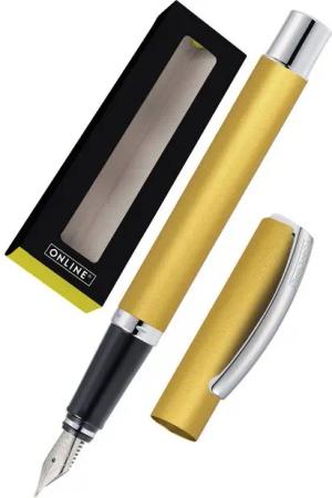 Online Pen Füller Vision Füllhalter, (aus mattiertem Aluminium, hochwertiger Füllfederhalter mit Iridium-Feder), in Geschenkbox