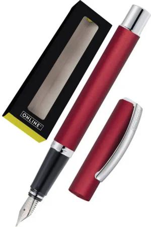 Online Pen Füller Vision Füllhalter, (aus mattiertem Aluminium, hochwertiger Füllfederhalter mit Iridum-Feder), in Geschenkbox